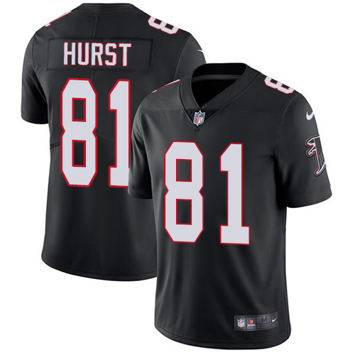 Nike Falcons #81 Hayden Hurst Black Alternate Men's Stitched NFL Vapor Untouchable Limited Jersey Nike Falcons #81 Hayden Hurst Black Alternate Men's Stitched NFL Vapor Untouchable Limited Jersey