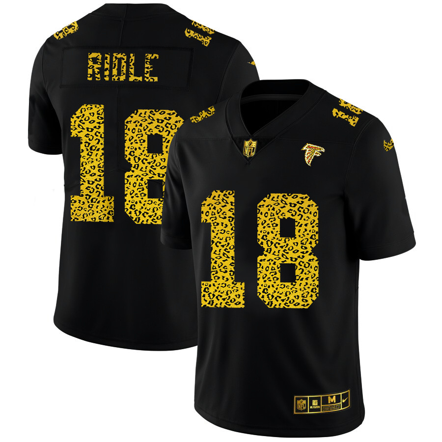 Atlanta Falcons #18 Calvin Ridley Men's Nike Leopard Print Fashion Vapor Limited NFL Jersey Black Atlanta Falcons #18 Calvin Ridley Men's Nike Leopard Print Fashion Vapor Limited NFL Jersey Black