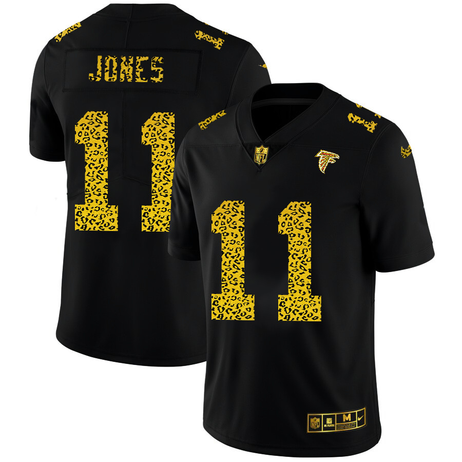Atlanta Falcons #11 Julio Jones Men's Nike Leopard Print Fashion Vapor Limited NFL Jersey Black Atlanta Falcons #11 Julio Jones Men's Nike Leopard Print Fashion Vapor Limited NFL Jersey Black