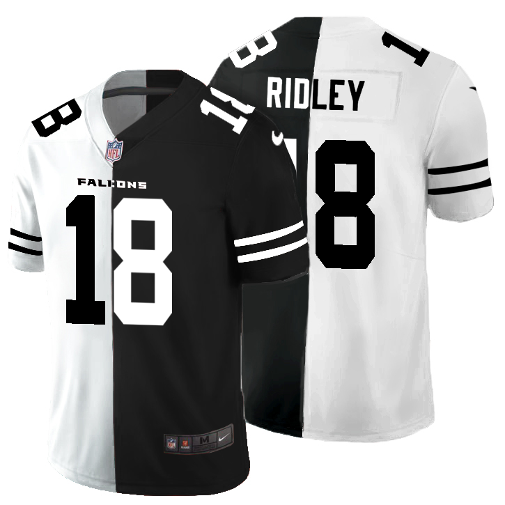 Atlanta Falcons #18 Calvin Ridley Men's Black V White Peace Split Nike Vapor Untouchable Limited NFL Jersey Atlanta Falcons #18 Calvin Ridley Men's Black V White Peace Split Nike Vapor Untouchable Limited NFL Jersey