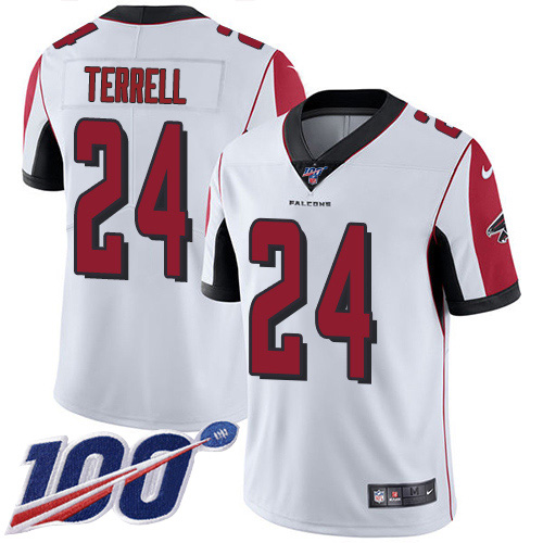 Nike Falcons #24 A.J. Terrell White Men's Stitched NFL 100th Season Vapor Untouchable Limited Jersey Nike Falcons #24 A.J. Terrell White Men's Stitched NFL 100th Season Vapor Untouchable Limited Jersey