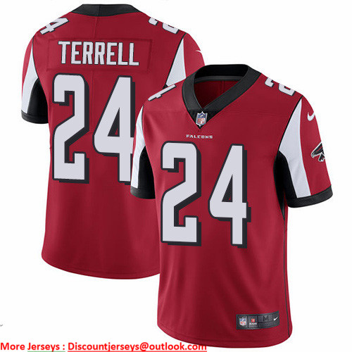 Nike Falcons #24 A.J. Terrell Red Team Color Men's Stitched NFL Vapor Untouchable Limited Jersey