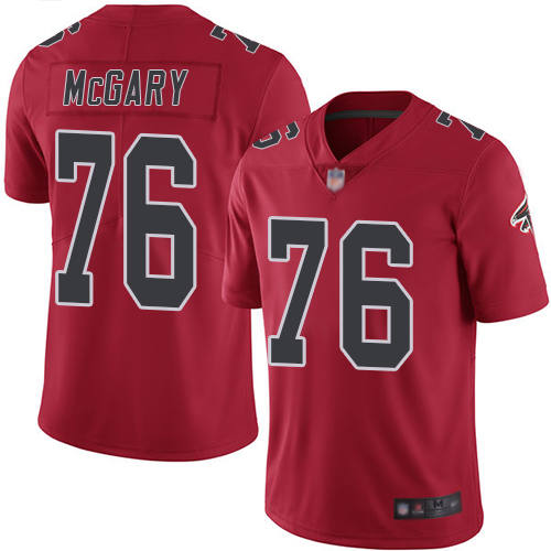 Falcons #76 Kaleb McGary Red Men's Stitched Football Limited Rush Jersey Falcons #76 Kaleb McGary Red Men's Stitched Football Limited Rush Jersey