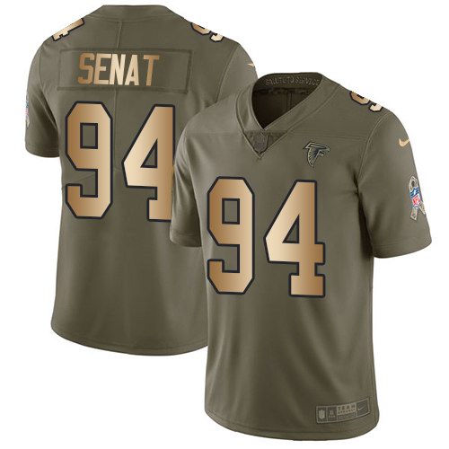 Nike Falcons 94 Deadrin Senat Olive Gold Salute To Service Limited Jersey Nike Falcons 94 Deadrin Senat Olive Gold Salute To Service Limited Jersey