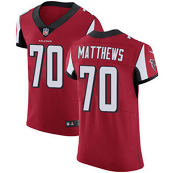 Nike Falcons #70 Jake Matthews Red Team Color Men's Stitched NFL Vapor Untouchable Elite Jersey Nike Falcons #70 Jake Matthews Red Team Color Men's Stitched NFL Vapor Untouchable Elite Jersey