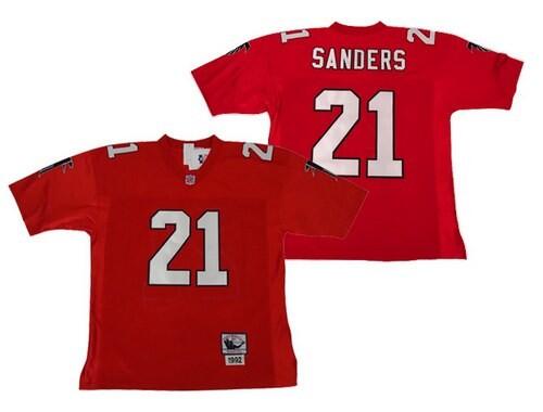 Nike Falcons #21 Deion Sanders Red Men's Stitched 1994 Authentic NFL Throwback Jersey Nike Falcons #21 Deion Sanders Red Men's Stitched 1994 Authentic NFL Throwback Jersey