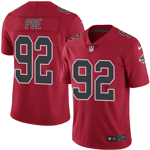 Nike Falcons #92 Dontari Poe Red Men's Stitched NFL Limited Rush Jersey Nike Falcons #92 Dontari Poe Red Men's Stitched NFL Limited Rush Jersey