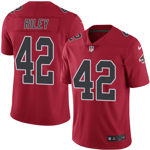 Nike Falcons #42 Duke Riley Red Men's Stitched NFL Limited Rush Jersey Nike Falcons #42 Duke Riley Red Men's Stitched NFL Limited Rush Jersey