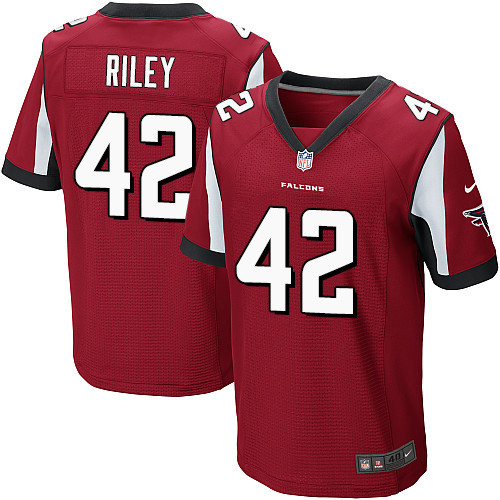 Nike Falcons #42 Duke Riley Red Team Color Men's Stitched NFL Elite Jersey Nike Falcons #42 Duke Riley Red Team Color Men's Stitched NFL Elite Jersey