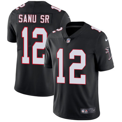 Nike Falcons #12 Mohamed Sanu Sr Black Alternate Men's Stitched NFL Vapor Untouchable Limited Jersey Nike Falcons #12 Mohamed Sanu Sr Black Alternate Men's Stitched NFL Vapor Untouchable Limited Jersey