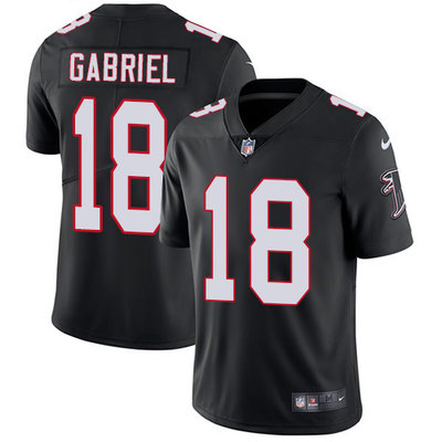 Nike Falcons #18 Taylor Gabriel Black Alternate Men's Stitched NFL Vapor Untouchable Limited Jersey Nike Falcons #18 Taylor Gabriel Black Alternate Men's Stitched NFL Vapor Untouchable Limited Jersey