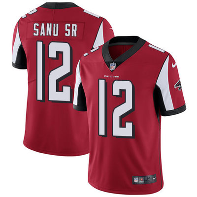 Nike Falcons #12 Mohamed Sanu Sr Red Team Color Men's Stitched NFL Vapor Untouchable Limited Jersey Nike Falcons #12 Mohamed Sanu Sr Red Team Color Men's Stitched NFL Vapor Untouchable Limited Jersey