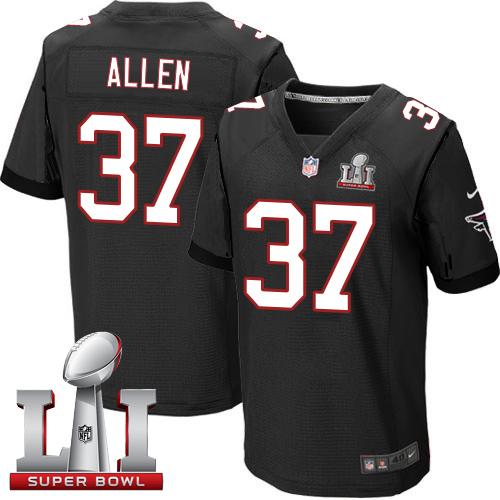 Nike Falcons #37 Ricardo Allen Black Alternate Super Bowl LI 51 Men's Stitched NFL Elite Jersey Nike Falcons #37 Ricardo Allen Black Alternate Super Bowl LI 51 Men's Stitched NFL Elite Jersey