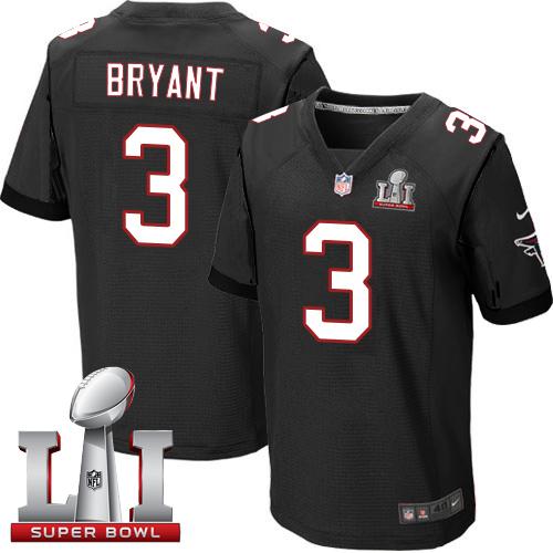 Nike Falcons #3 Matt Bryant Black Alternate Super Bowl LI 51 Men's Stitched NFL Elite Jersey Nike Falcons #3 Matt Bryant Black Alternate Super Bowl LI 51 Men's Stitched NFL Elite Jersey