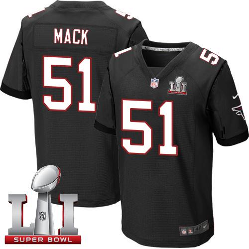 Nike Falcons #51 Alex Mack Black Alternate Super Bowl LI 51 Men's Stitched NFL Elite Jersey Nike Falcons #51 Alex Mack Black Alternate Super Bowl LI 51 Men's Stitched NFL Elite Jersey