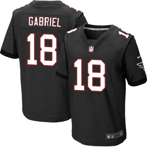 Nike Falcons #18 Taylor Gabriel Black Alternate Men's Stitched NFL Elite Jersey Nike Falcons #18 Taylor Gabriel Black Alternate Men's Stitched NFL Elite Jersey