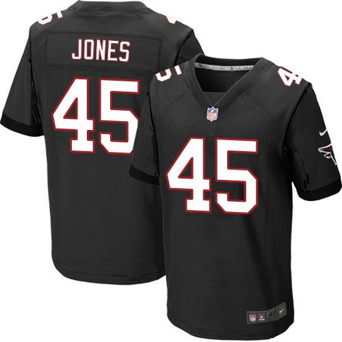 Nike Falcons #45 Deion Jones Black Alternate Men's Stitched NFL Elite Jersey Nike Falcons #45 Deion Jones Black Alternate Men's Stitched NFL Elite Jersey