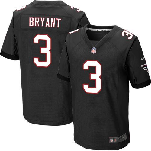 Nike Falcons #3 Matt Bryant Black Alternate Men's Stitched NFL Elite Jersey Nike Falcons #3 Matt Bryant Black Alternate Men's Stitched NFL Elite Jersey