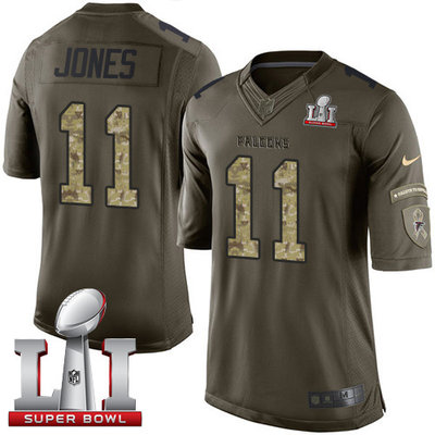 Nike Falcons #11 Julio Jones Green Super Bowl LI 51 Men's Stitched NFL Limited Salute To Service Jersey Nike Falcons #11 Julio Jones Green Super Bowl LI 51 Men's Stitched NFL Limited Salute To Service Jersey