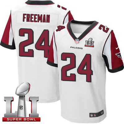 Nike Falcons #24 Devonta Freeman White Super Bowl LI 51 Men's Stitched NFL Elite Jersey Nike Falcons #24 Devonta Freeman White Super Bowl LI 51 Men's Stitched NFL Elite Jersey