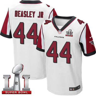 Nike Falcons #44 Vic Beasley Jr White Super Bowl LI 51 Men's Stitched NFL Elite Jersey Nike Falcons #44 Vic Beasley Jr White Super Bowl LI 51 Men's Stitched NFL Elite Jersey