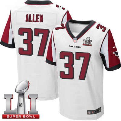 Nike Falcons #37 Ricardo Allen White Super Bowl LI 51 Men's Stitched NFL Elite Jersey Nike Falcons #37 Ricardo Allen White Super Bowl LI 51 Men's Stitched NFL Elite Jersey