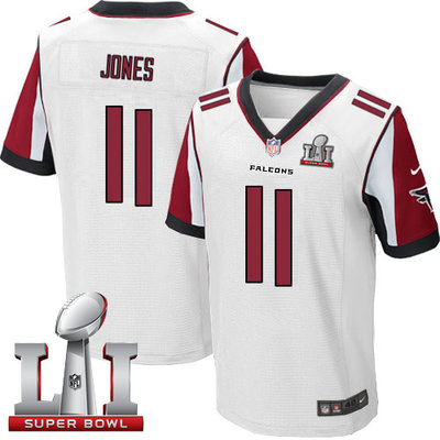 Nike Falcons #11 Julio Jones White Super Bowl LI 51 Men's Stitched NFL Elite Jersey Nike Falcons #11 Julio Jones White Super Bowl LI 51 Men's Stitched NFL Elite Jersey