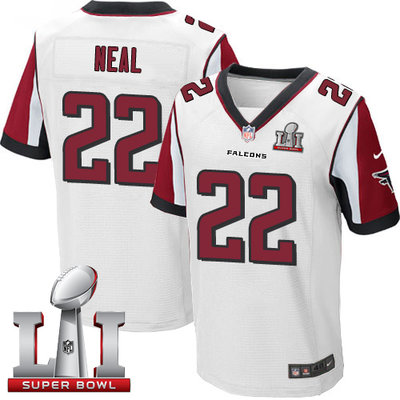 Nike Falcons #22 Keanu Neal White Super Bowl LI 51 Men's Stitched NFL Elite Jersey Nike Falcons #22 Keanu Neal White Super Bowl LI 51 Men's Stitched NFL Elite Jersey