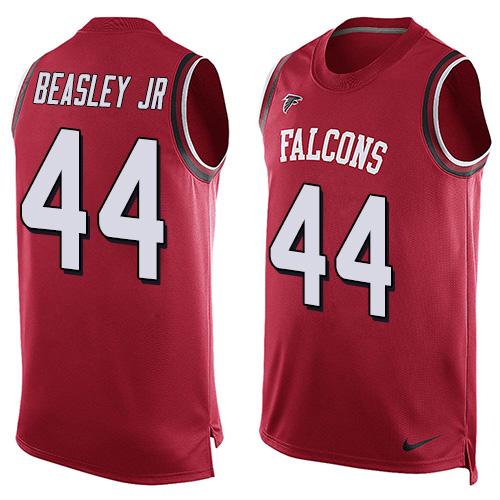 Nike Falcons #44 Vic Beasley Jr Red Team Color Men's Stitched NFL Limited Tank Top Jersey Nike Falcons #44 Vic Beasley Jr Red Team Color Men's Stitched NFL Limited Tank Top Jersey