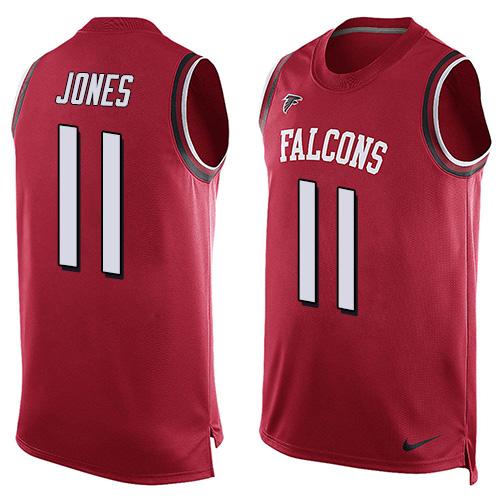 Nike Falcons #11 Julio Jones Red Team Color Men's Stitched NFL Limited Tank Top Jersey Nike Falcons #11 Julio Jones Red Team Color Men's Stitched NFL Limited Tank Top Jersey