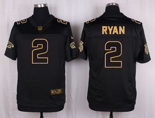 Nike Falcons #2 Matt Ryan Black Men's Stitched NFL Elite Pro Line Gold Collection Jersey Nike Falcons #2 Matt Ryan Black Men's Stitched NFL Elite Pro Line Gold Collection Jersey