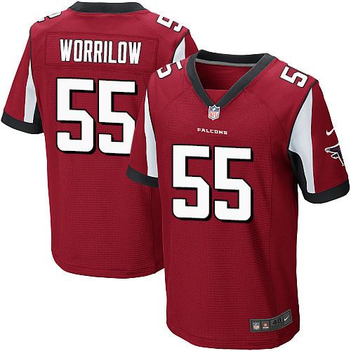 Nike Falcons #55 Paul Worrilow Red Team Color Men's Stitched NFL Elite Jersey Nike Falcons #55 Paul Worrilow Red Team Color Men's Stitched NFL Elite Jersey