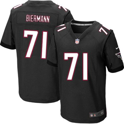 Nike Falcons #71 Kroy Biermann Black Alternate Men's Stitched NFL Elite Jersey Nike Falcons #71 Kroy Biermann Black Alternate Men's Stitched NFL Elite Jersey