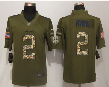 Nike Atlanta Falcons #2 Matt Ryan Green Men's Stitched NFL Limited Salute To Service Jersey Nike Atlanta Falcons #2 Matt Ryan Green Men's Stitched NFL Limited Salute To Service Jersey
