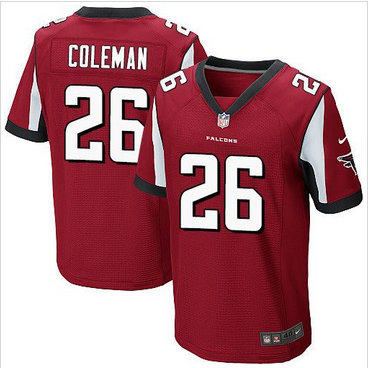 Nike Atlanta Falcons #26 Tevin Coleman Red Team Color Men's Stitched NFL Elite Jersey Nike Atlanta Falcons #26 Tevin Coleman Red Team Color Men's Stitched NFL Elite Jersey