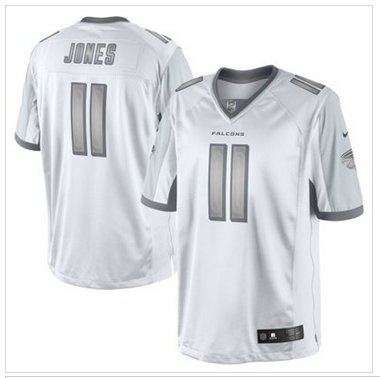 New Atlanta Falcons #11 Julio Jones White Platinum Jersey