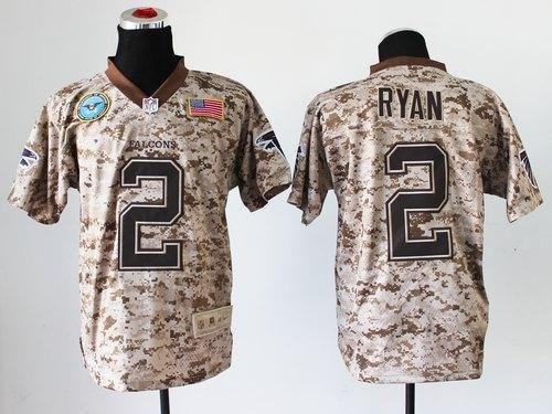 NEW Atlanta Falcons #2 Matt Ryan Camo NFL Elite USMC Jersey(USA