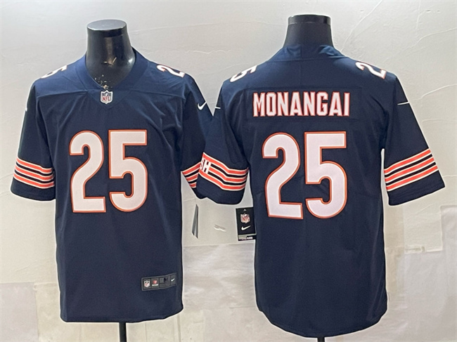 Men's Chicago Bears #25 Kyle Monangai Navy Vapor Untouchable Stitched Football Jersey Men's Chicago Bears #25 Kyle Monangai Navy Vapor Untouchable Stitched Football Jersey