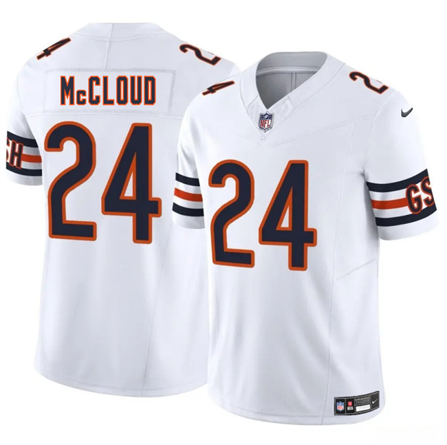 Men's Chicago Bears #24 Nick McCloud White 2025 F.U.S.E. Vapor Untouchable Limited Stitched Football Jersey Men's Chicago Bears #24 Nick McCloud White 2025 F.U.S.E. Vapor Untouchable Limited Stitched Football Jersey