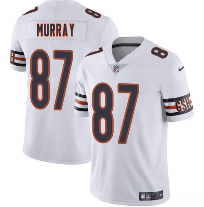 Men's Chicago Bears #87 Jordan Murray White 2025 Vapor Stitched Football Jersey Men's Chicago Bears #87 Jordan Murray White 2025 Vapor Stitched Football Jersey