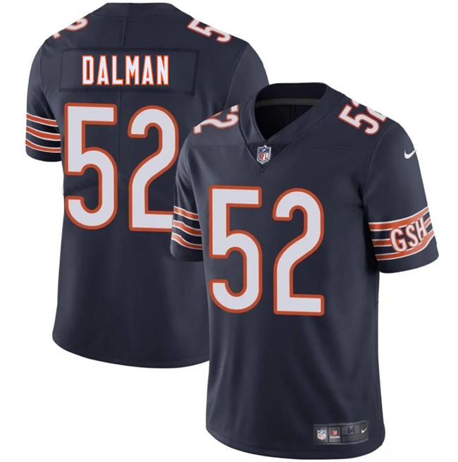 Men's Chicago Bears #52 Drew Dalman Navy 2025 Vapor Stitched Football Jersey