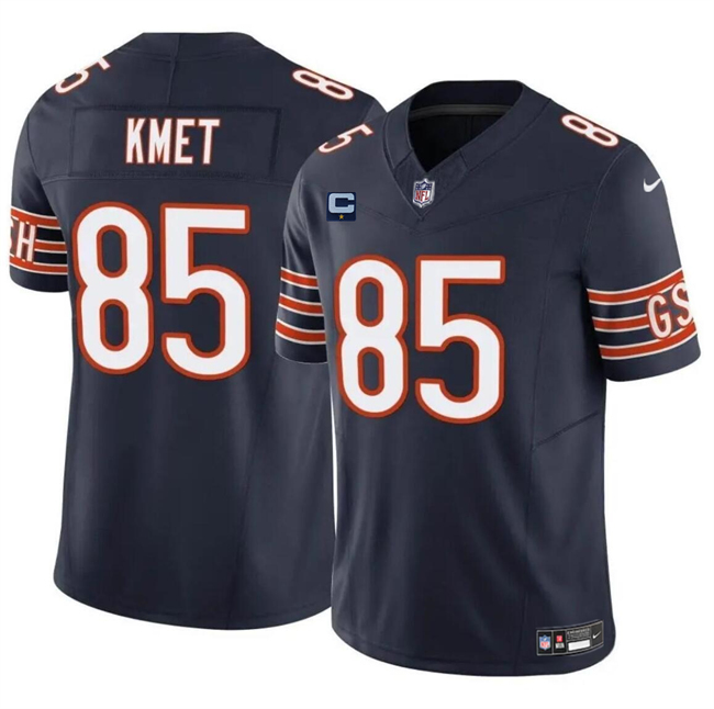 Men's Chicago Bears #85 Cole Kmet Navy 2024 F.U.S.E. With 1-Star C Patch Vapor Untouchable Limited Stitched Football Jersey Men's Chicago Bears #85 Cole Kmet Navy 2024 F.U.S.E. With 1-Star C Patch Vapor Untouchable Limited Stitched Football Jersey