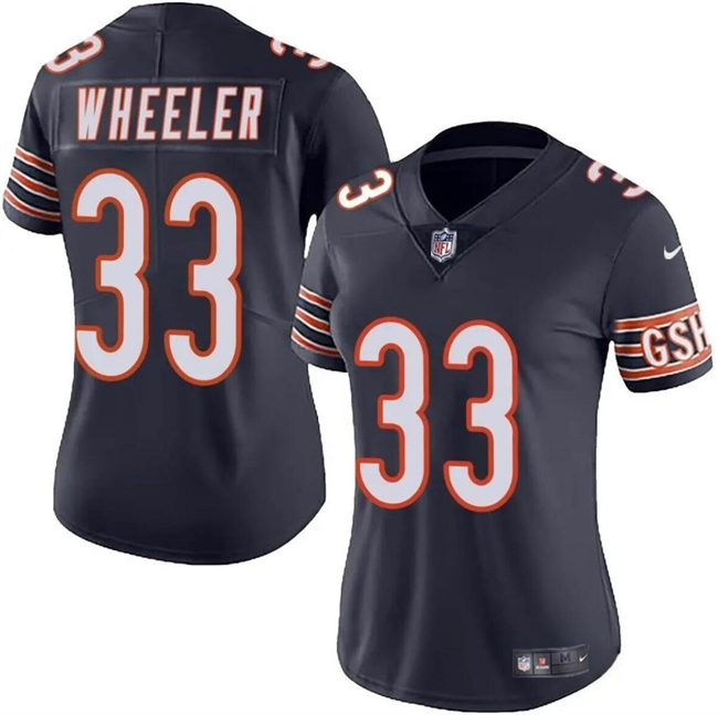 Women's Chicago Bears #33 Ian Wheeler Navy 2024 Vapor Stitched Jersey(Run Small) Women's Chicago Bears #33 Ian Wheeler Navy 2024 Vapor Stitched Jersey(Run Small)