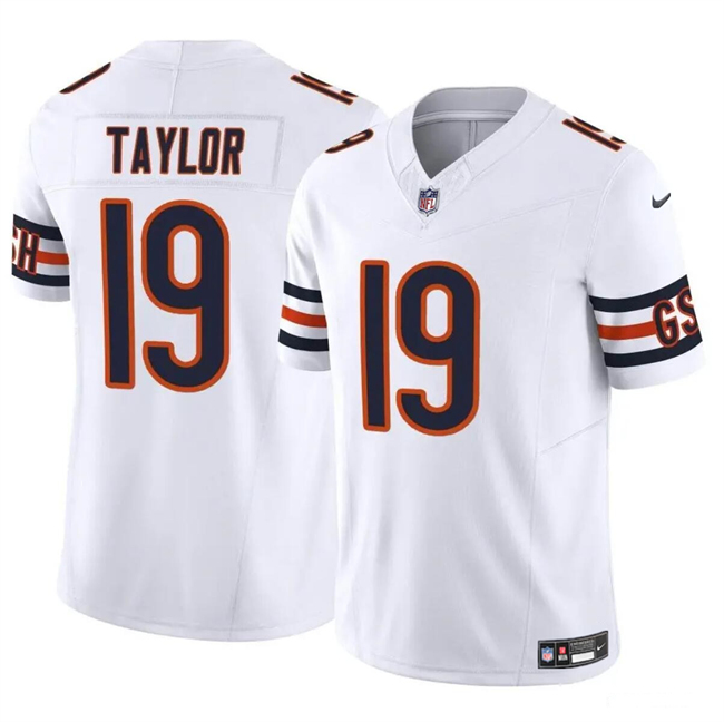Men's Chicago Bears #19 Tory Taylor White 2023 F.U.S.E. Vapor Stitched Football Jersey Men's Chicago Bears #19 Tory Taylor White 2023 F.U.S.E. Vapor Stitched Football Jersey