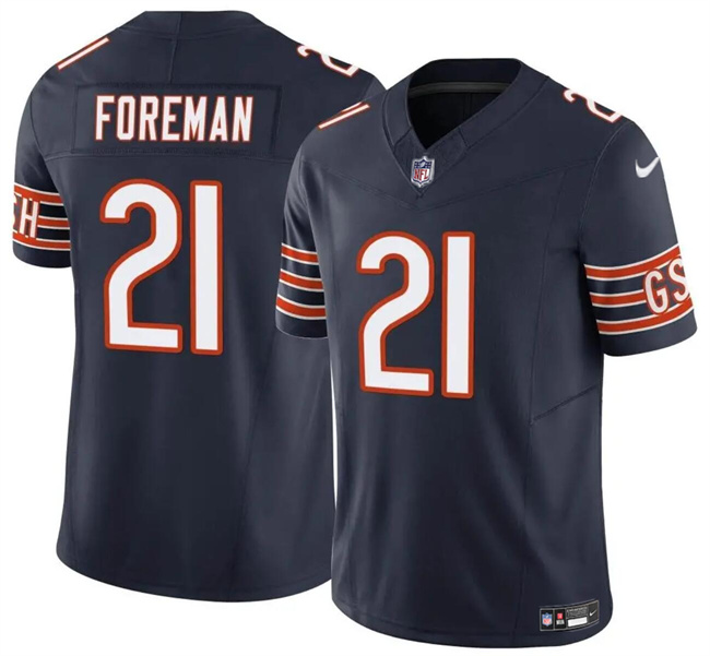 Men's Chicago Bears #21 D'Onta Foreman Navy 2023 F.U.S.E. Vapor Stitched Football Jersey Men's Chicago Bears #21 D'Onta Foreman Navy 2023 F.U.S.E. Vapor Stitched Football Jersey
