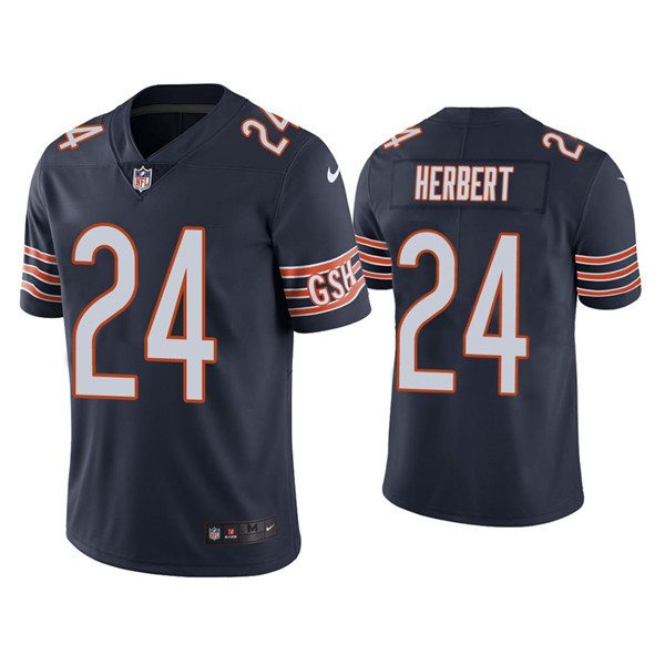 Men's Chicago Bears #24 Khalil Herbert Navy Vapor Untouchable Limited Stitched Jersey Men's Chicago Bears #24 Khalil Herbert Navy Vapor Untouchable Limited Stitched Jersey