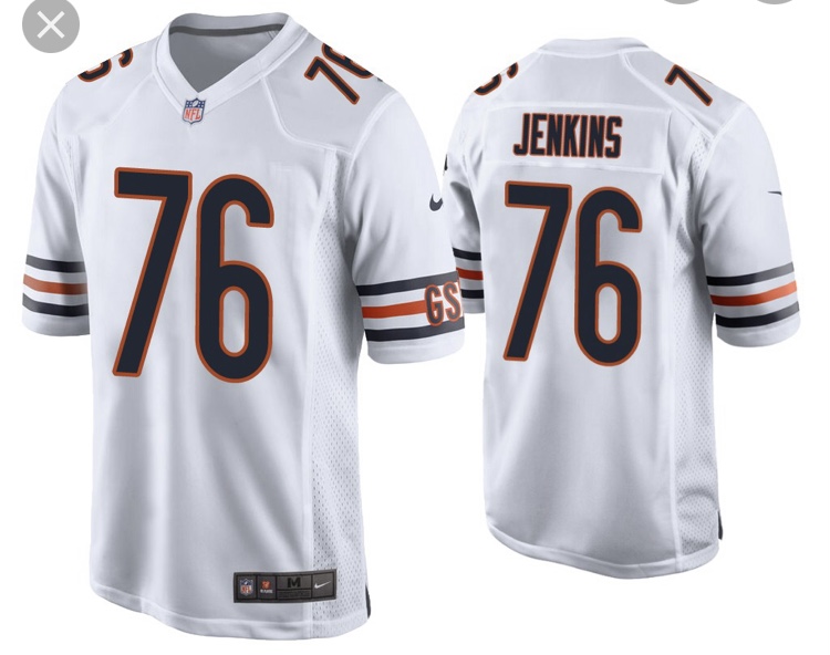Men's Chicago Bears #76 Teven Jenkins White Vapor untouchable Limited Stitched Jersey Men's Chicago Bears #76 Teven Jenkins White Vapor untouchable Limited Stitched Jersey