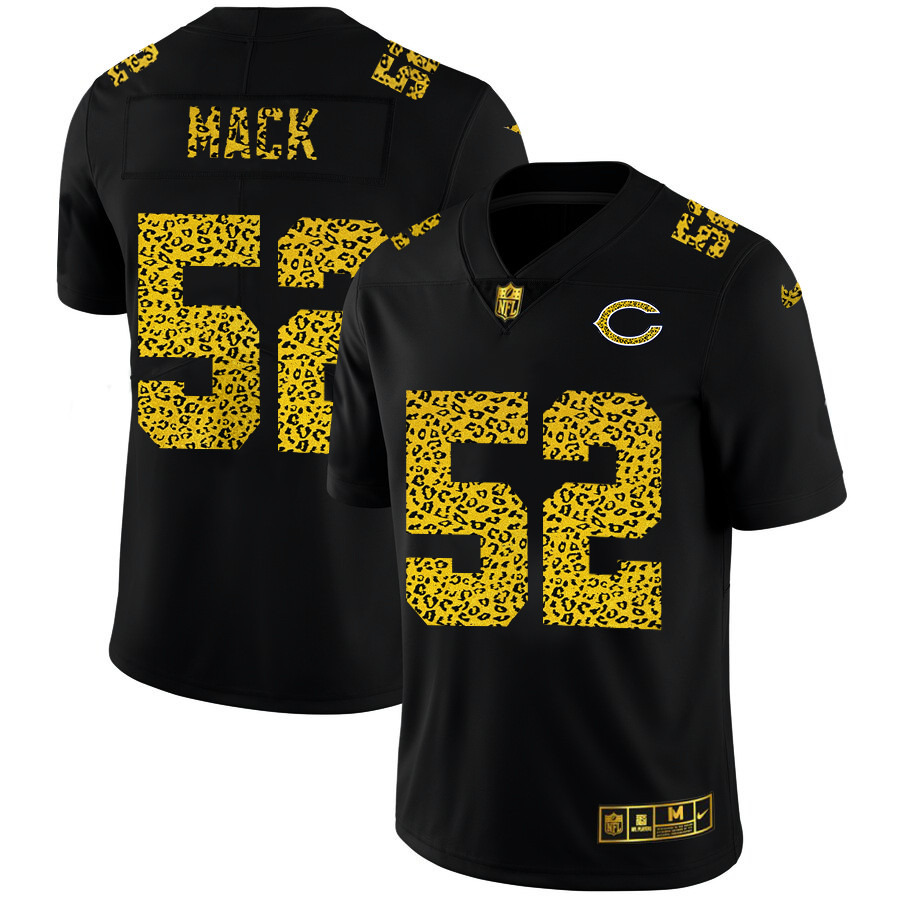 Chicago Bears #52 Khalil Mack Men's Nike Leopard Print Fashion Vapor Limited NFL Jersey Black Chicago Bears #52 Khalil Mack Men's Nike Leopard Print Fashion Vapor Limited NFL Jersey Black