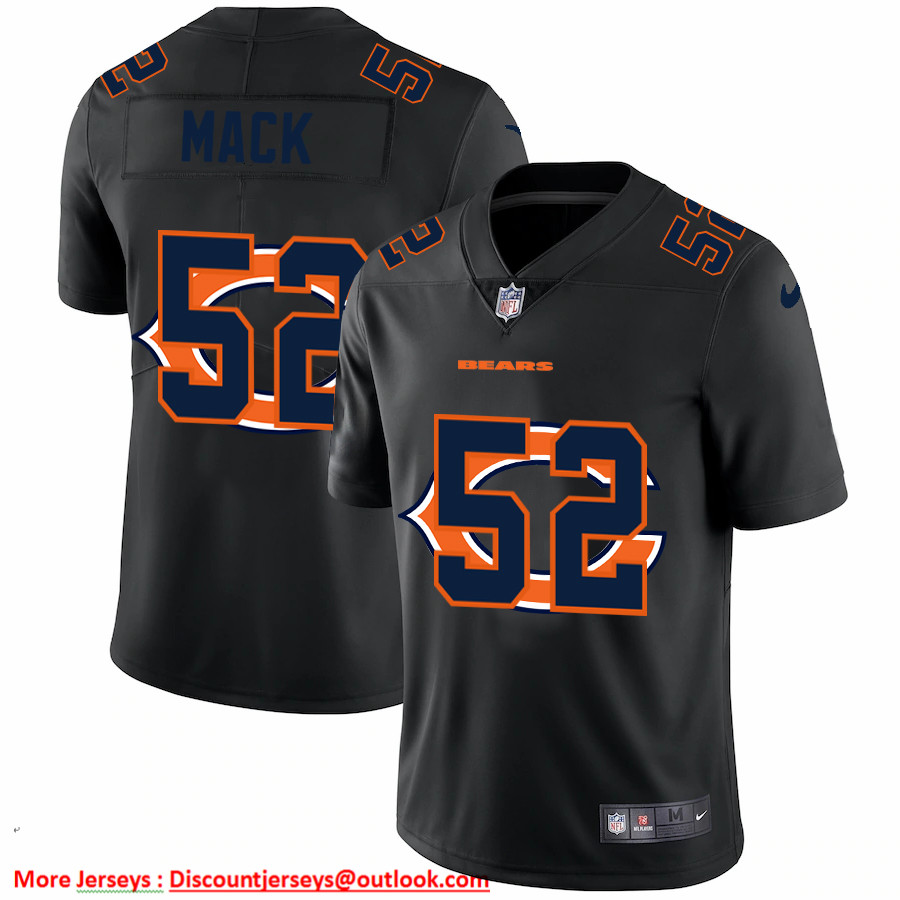 Chicago Bears #52 Khalil Mack Men's Nike Team Logo Dual Overlap Limited NFL Jersey Black Chicago Bears #52 Khalil Mack Men's Nike Team Logo Dual Overlap Limited NFL Jersey Black