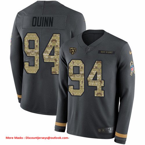 Nike Bears #94 Robert Quinn Anthracite Salute to Service Men's Stitched NFL Limited Therma Long Sleeve Jersey Nike Bears #94 Robert Quinn Anthracite Salute to Service Men's Stitched NFL Limited Therma Long Sleeve Jersey